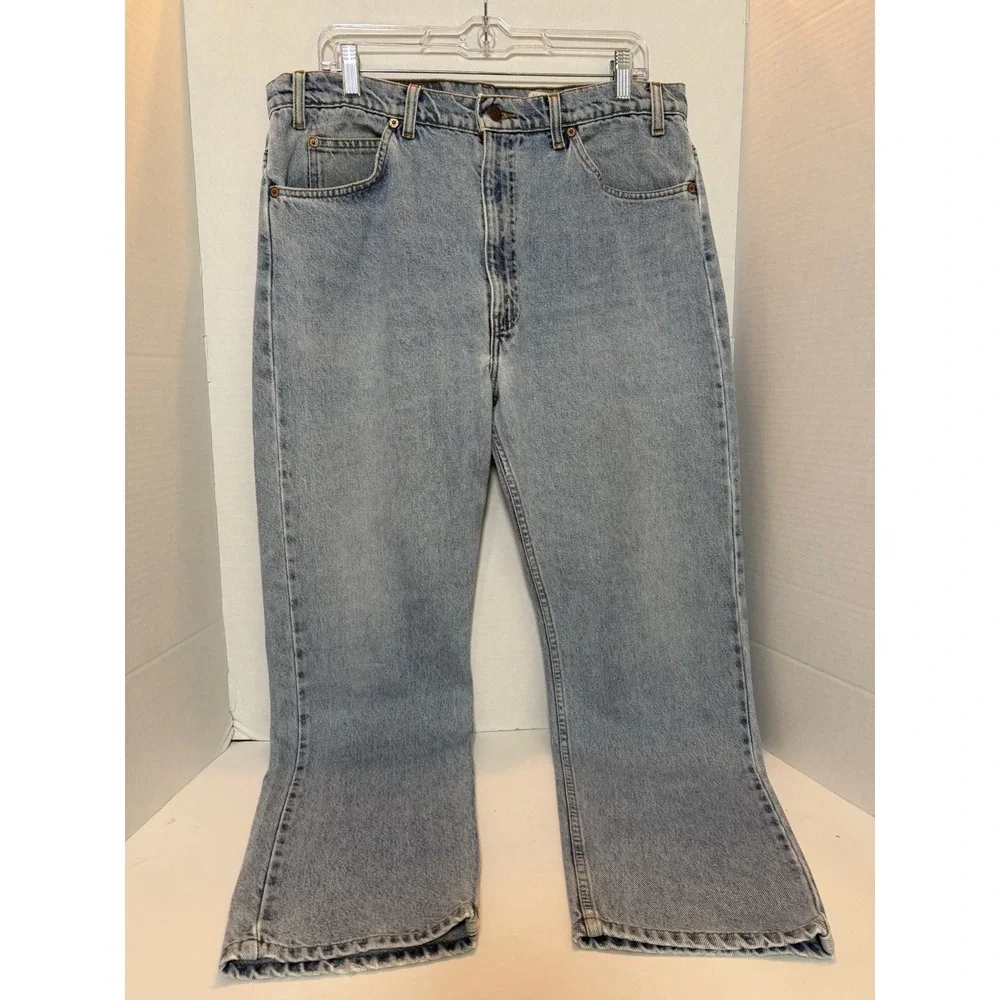 Levis Jeans Mens 38x30 Blue Light Wash 505 Orange Tab Denim Vintage 90s 220